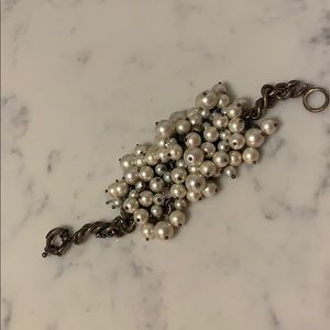 J.Crew pearl and chain bracelet